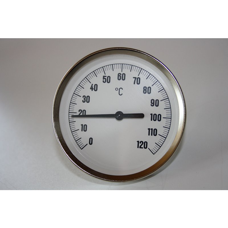 Bimetall-Anliege-Thermometer Gehäuse 80 mm 0-120 Grad 