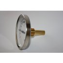 Bimetall Thermometer Zeigerthermometer 0°C-120°C, inkl. Tauchhülse 1/2" Ø 80 mm