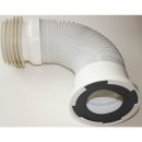 WC Anschlussrohr flexibel weiß Ø 98-105mm, Länge 285-500mm Toilettenanschluss