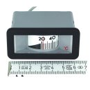 Fernthermometer Thermometer Heizung, rechteckig, Einbau waagrecht 0 - 120 &deg;C