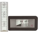 Fernthermometer Thermometer Heizung, rechteckig, Einbau waagrecht 0 - 120 &deg;C