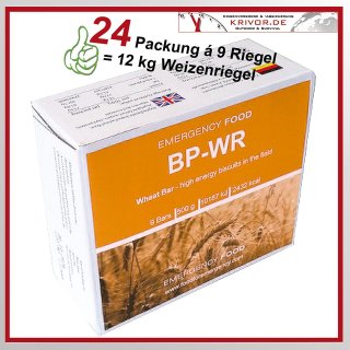 24 x Weizenriegel BP WR 500 g - Notnahrung Notverpflegung Langzeitnahrung Trekking