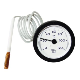 Fernthermometer, Thermometer rund, Einbauthermometer, 0 - 120 °C, ana,  11,33 €